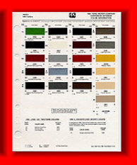 FORD PAINT CHIPS 1981